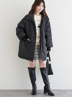 LUDIC PARK(ルディックパーク) |[2WAY]スタンドカラーリバーシブル中綿ドロストブルゾン