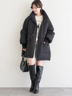 LUDIC PARK(ルディックパーク) |[2WAY]スタンドカラーリバーシブル中綿ドロストブルゾン