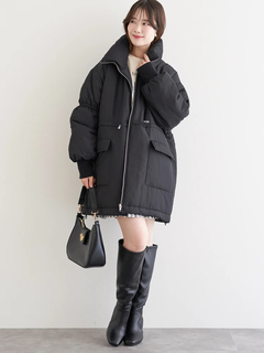 LUDIC PARK(ルディックパーク) |[2WAY]スタンドカラーリバーシブル中綿ドロストブルゾン