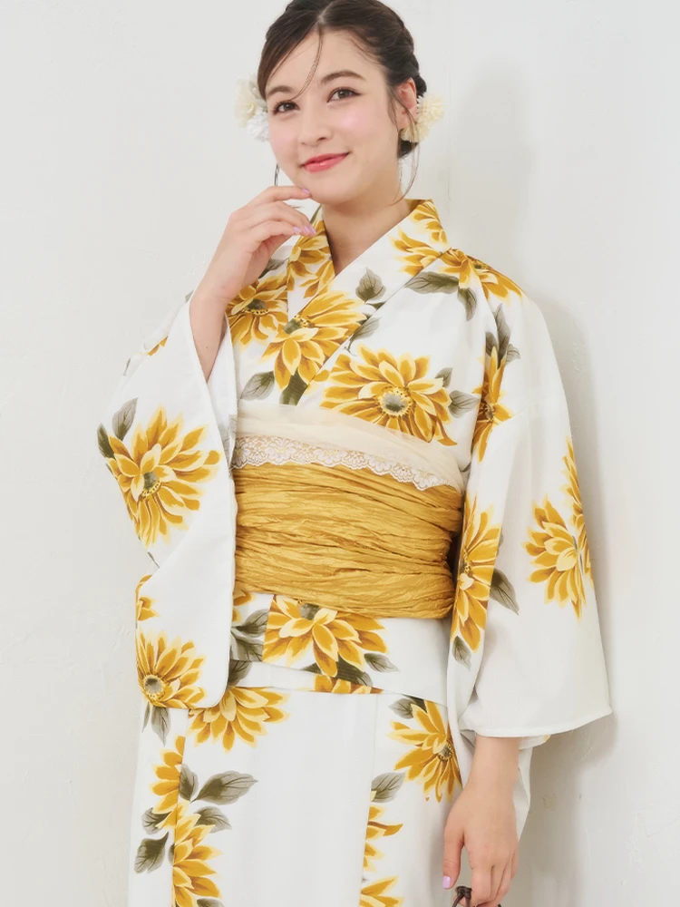 ワンピース浴衣 2点セット（浴衣セット｜黄・青・紺・淡グレー