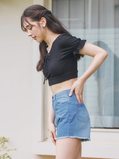 LUDIC PARK(ルディックパーク) |ふくれジャガード×レースアップ水着 スイムウェア 3点セット
