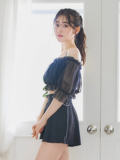 LUDIC PARK(ルディックパーク) |配色メロー×オフショル水着 スイムウェア 3点セット