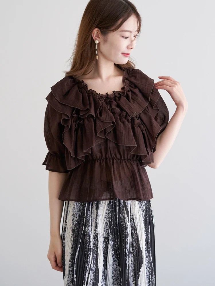 クロスフリルブラウス / LUDIC PARK（ルディックパーク）のシャツ