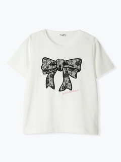LUDIC PARK(ルディックパーク) |レースリボンTシャツ