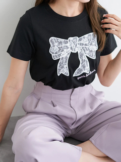LUDIC PARK(ルディックパーク) |レースリボンTシャツ