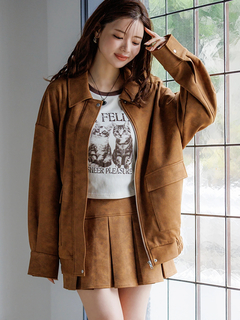 LUDIC PARK(ルディックパーク) |ビンテージスエードステンカラーブルゾン