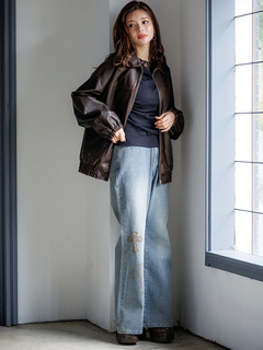 LUDIC PARK(ルディックパーク) |フェイクレザーステンカラージャケット