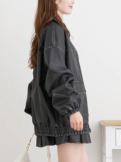 LUDIC PARK(ルディックパーク) |フェイクレザーステンカラージャケット