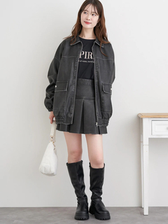 LUDIC PARK(ルディックパーク) |フェイクレザーステンカラージャケット