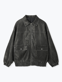 LUDIC PARK(ルディックパーク) |フェイクレザーステンカラージャケット