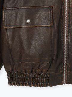 LUDIC PARK(ルディックパーク) |フェイクレザーステンカラージャケット