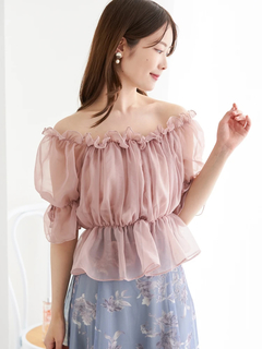 LUDIC PARK(ルディックパーク) |シフォンオフショルブラウス