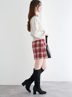 LUDIC PARK(ルディックパーク) |リボン刺繍ラメニットWZIPカーディガン