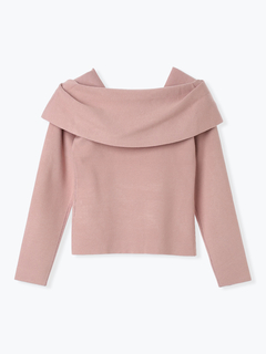 LUDIC PARK(ルディックパーク) |ビジュー付きリボンオフショルニットトップス