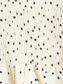 LUDIC PARK(ルディックパーク) |ドット柄シャーリングリボンブラウス