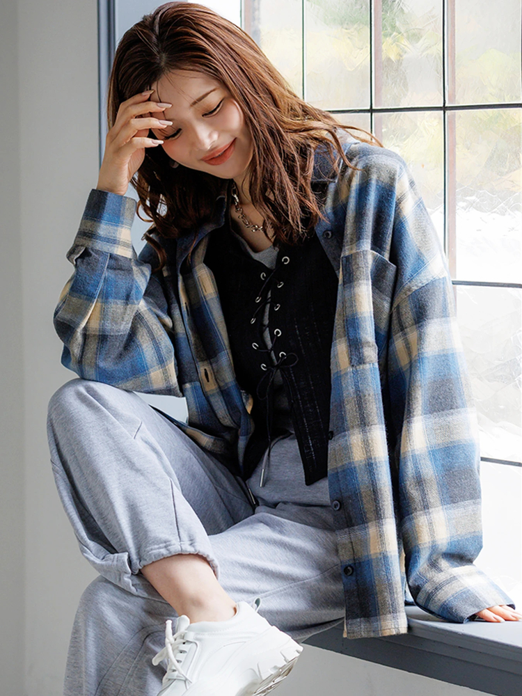 LUDIC PARK(ルディックパーク) |ゆるBIGチェックシャツ