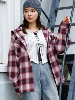 LUDIC PARK(ルディックパーク) |フードビックチェックシャツ