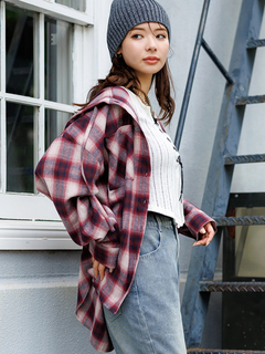 LUDIC PARK(ルディックパーク) |フードビックチェックシャツ