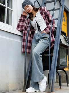 LUDIC PARK(ルディックパーク) |フードビックチェックシャツ