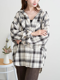 LUDIC PARK(ルディックパーク) |フードビックチェックシャツ