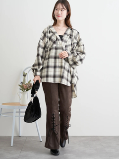 LUDIC PARK(ルディックパーク) |フードビックチェックシャツ