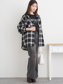 LUDIC PARK(ルディックパーク) |フードビックチェックシャツ