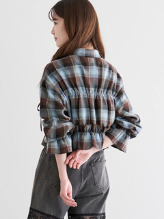 LUDIC PARK(ルディックパーク) |チェック柄フリルショート丈シャツ