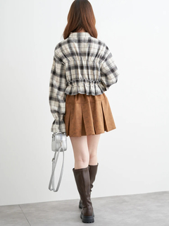 LUDIC PARK(ルディックパーク) |チェック柄フリルショート丈シャツ