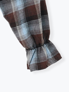 LUDIC PARK(ルディックパーク) |チェック柄フリルショート丈シャツ