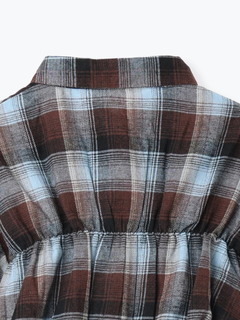 LUDIC PARK(ルディックパーク) |チェック柄フリルショート丈シャツ