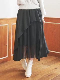 LUDIC PARK(ルディックパーク) |ビット付きアシメラッフルスカート