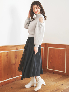 LUDIC PARK(ルディックパーク) |ビット付きアシメラッフルスカート