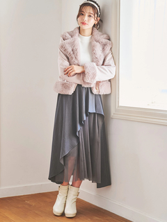 LUDIC PARK(ルディックパーク) |ビット付きアシメラッフルスカート