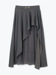 LUDIC PARK(ルディックパーク) |ビット付きアシメラッフルスカート