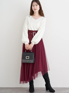 LUDIC PARK(ルディックパーク) |コルセットベルト付きチュールスカート