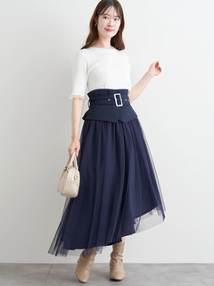 LUDIC PARK(ルディックパーク) |コルセットベルト付きチュールスカート