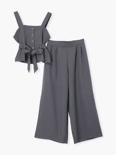 LUDIC PARK(ルディックパーク) |[SET]ウエストリボンビスチェ×ワイドパンツセットアップ