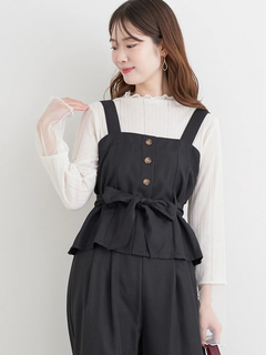 LUDIC PARK(ルディックパーク) |[SET]ウエストリボンビスチェ×ワイドパンツセットアップ