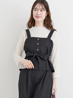 LUDIC PARK(ルディックパーク) |[SET]ウエストリボンビスチェ×ワイドパンツセットアップ