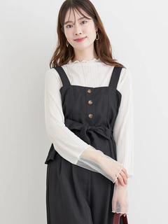 LUDIC PARK(ルディックパーク) |[SET]ウエストリボンビスチェ×ワイドパンツセットアップ