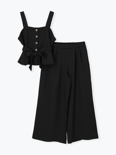 LUDIC PARK(ルディックパーク) |[SET]ウエストリボンビスチェ×ワイドパンツセットアップ