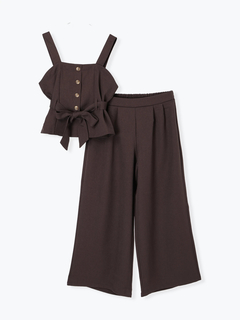 LUDIC PARK(ルディックパーク) |[SET]ウエストリボンビスチェ×ワイドパンツセットアップ