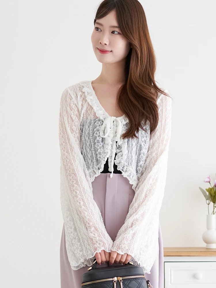 レースフリルカーディガン / LUDIC PARK（ルディックパーク）の