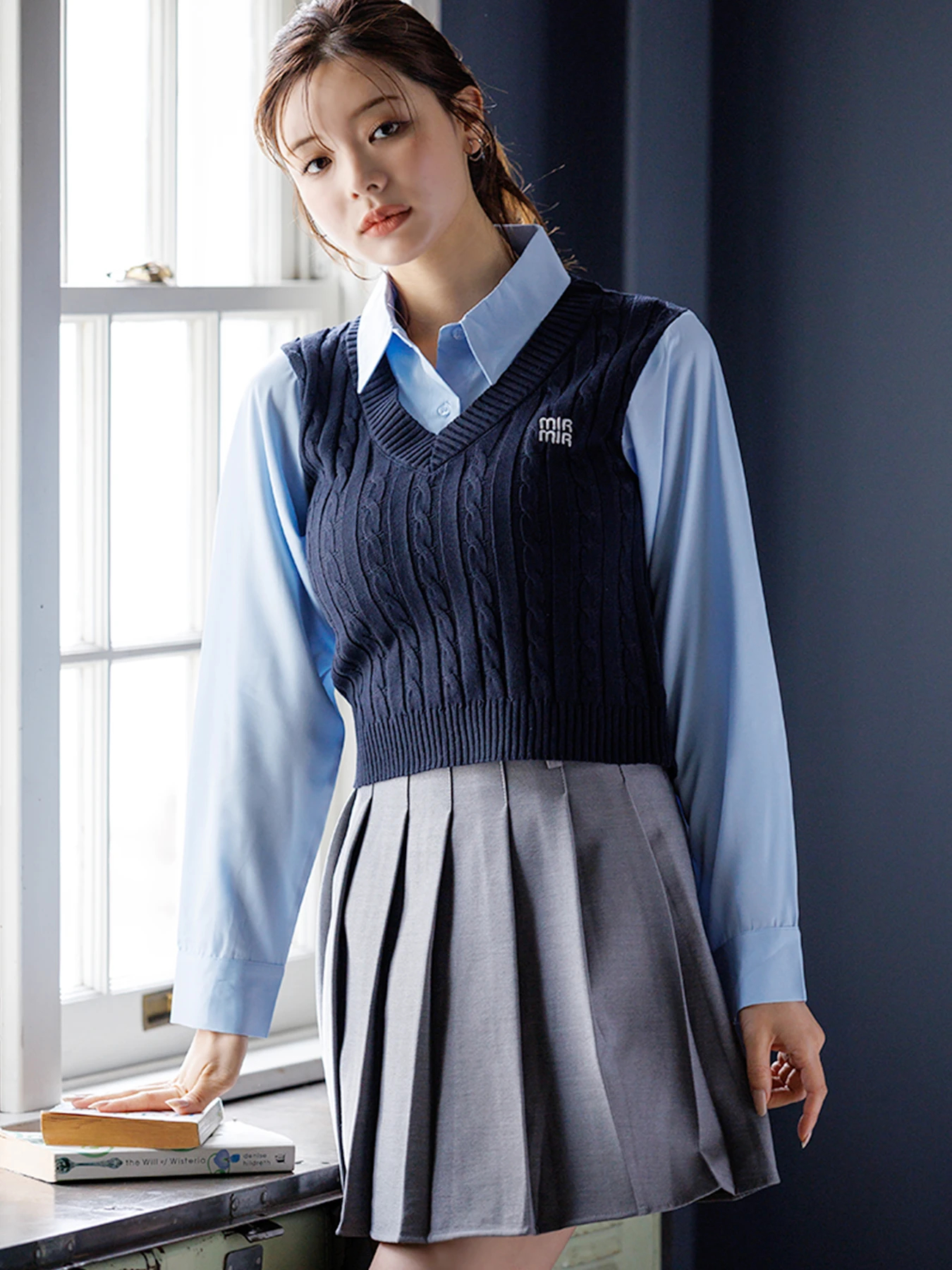 ケーブルベストレイヤード風シャツ / LUDIC PARK（ルディックパーク