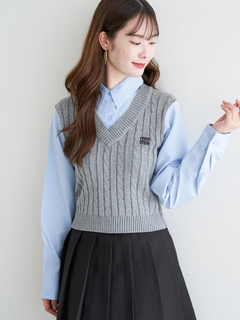 LUDIC PARK(ルディックパーク) |ケーブルベストレイヤード風シャツ