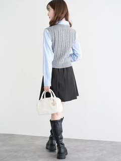 LUDIC PARK(ルディックパーク) |ケーブルベストレイヤード風シャツ