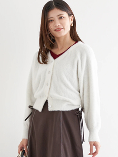 LUDIC PARK(ルディックパーク) |マルチパールボタンラメ入りシャギーニットカーディガン