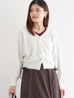 LUDIC PARK(ルディックパーク) |マルチパールボタンラメ入りシャギーニットカーディガン