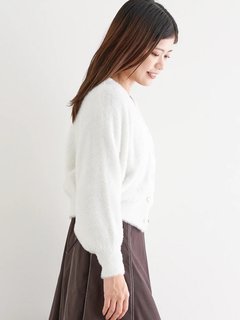 LUDIC PARK(ルディックパーク) |マルチパールボタンラメ入りシャギーニットカーディガン