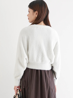 LUDIC PARK(ルディックパーク) |マルチパールボタンラメ入りシャギーニットカーディガン